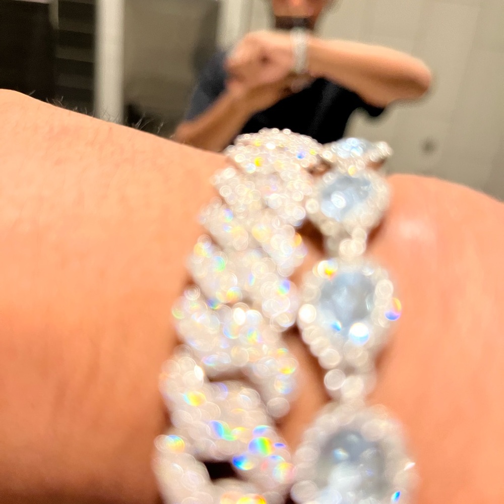 Cuban link bracelet 7’ lab grown